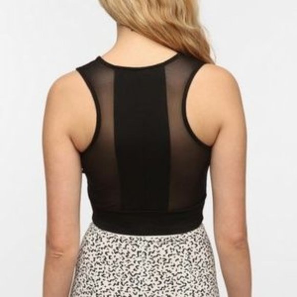 UO Sparkle&Fade Sheer+Bandage Crop Top - Picture 5 of 6